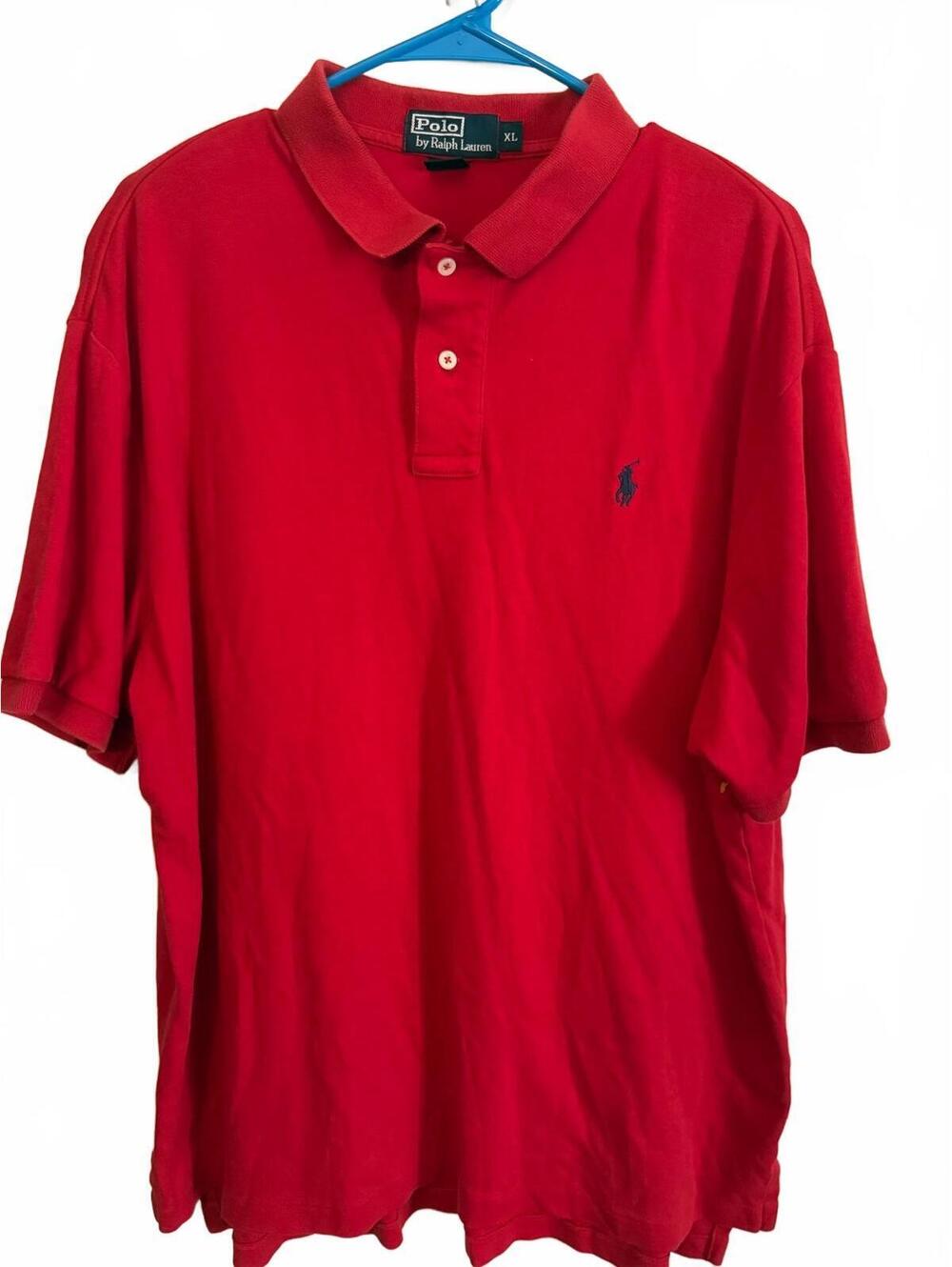 Polo by Ralph Lauren Classic Red Cotton Polo Shirt XL